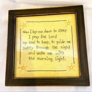 Wall Art, Home Decor, Night Prayers, Rustic Art